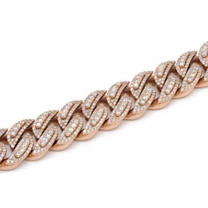 Achetez le bijoux Diamond Cuban 16MM 60CM - Silver925 chez Dreamgold Paris