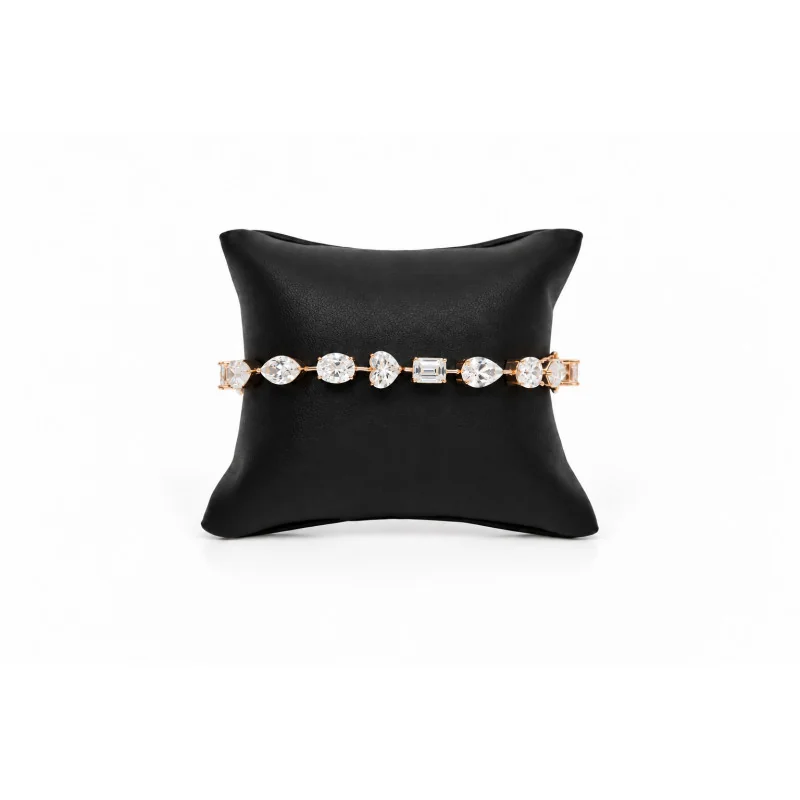 Fancy Shape Diamond Rosegold Bracelet - Or 10K