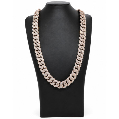 Achetez le bijoux Diamond Cuban 16MM 60CM - Silver925 chez Dreamgold Paris