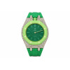 Achetez le bijoux AUDEMARS PIGUET & SWATCH - ROYAL POP GREEN EIGHT CUSTOM - MOISSANITE & SILVER chez Dreamgold Paris