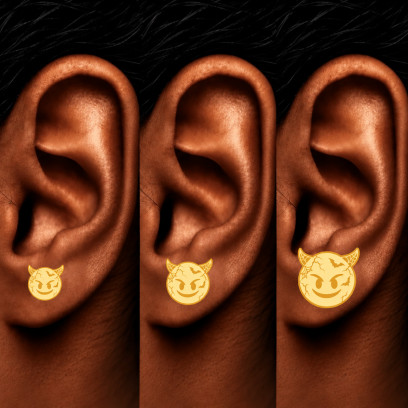 Achetez le bijoux EMOJI DEVIL SMILE - EDITION HALLOWEEN - OR 18K chez Dreamgold Paris
