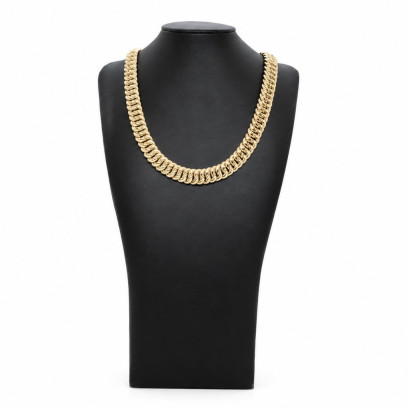 Achetez le bijoux MAILLE AMERICAINE GRAZIELLA - 13mm 45cm - OR 18K chez Dreamgold Paris