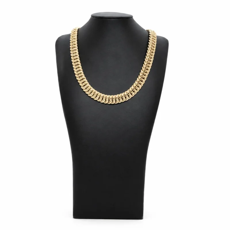 Achetez le bijoux MAILLE AMERICAINE GRAZIELLA - 13mm 45cm - OR 18K chez Dreamgold Paris