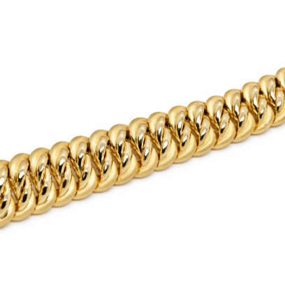 Achetez le bijoux MAILLE AMERICAINE GRAZIELLA - 13mm 45cm - OR 18K chez Dreamgold Paris