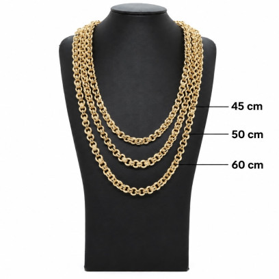 Achetez le bijoux MAILLE GROS SIROP SABLÉE - 6mm - OR 18K chez Dreamgold Paris