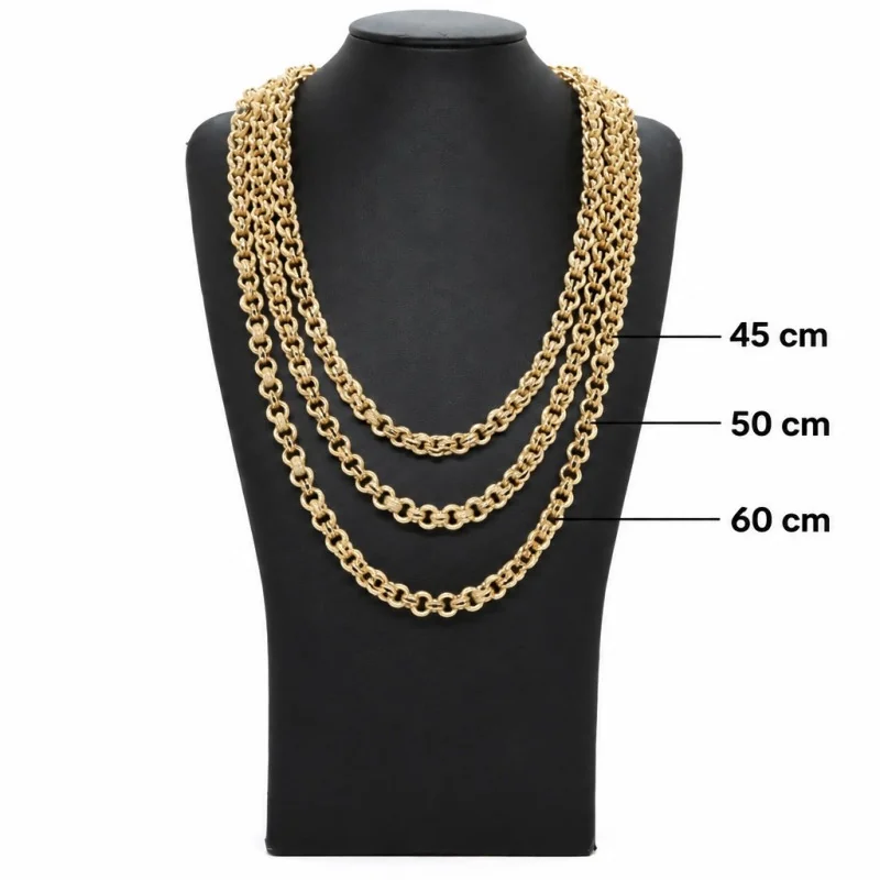 Achetez le bijoux MAILLE GROS SIROP SABLÉE - 6mm - OR 18K chez Dreamgold Paris