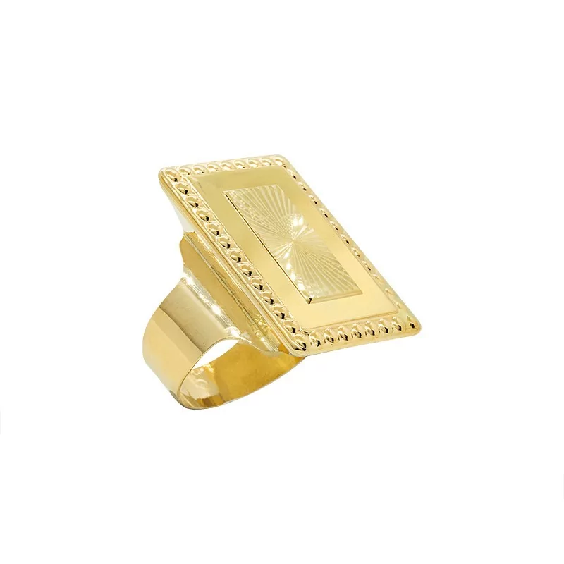 Achetez le bijoux CHEVALIERE BIG BISCUIT - RAY - OR 18K chez Dreamgold Paris