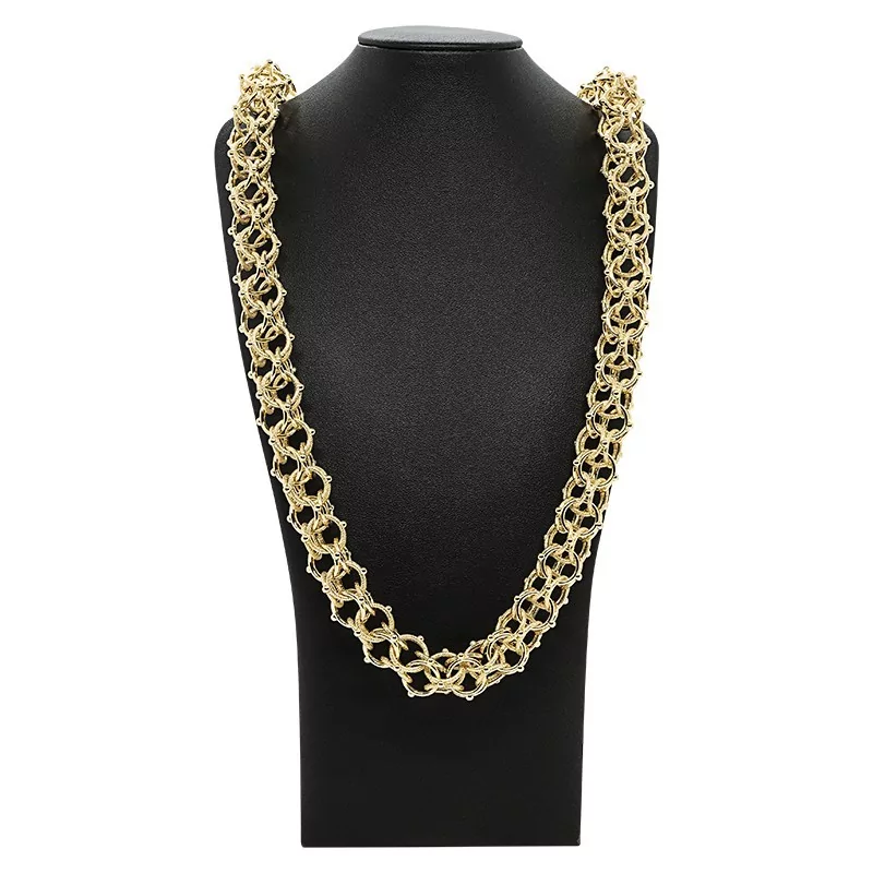 Achetez le bijoux MAILLE CYCLONE - 25mm 90cm - OR 18K chez Dreamgold Paris