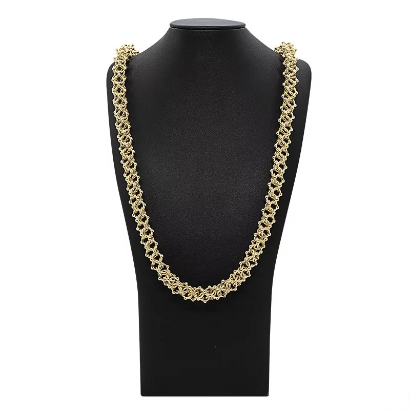 Achetez le bijoux MAILLE CYCLONE - 12mm 80cm - OR 18K chez Dreamgold Paris
