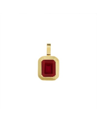 PENDANT RED STONE - OR 18K