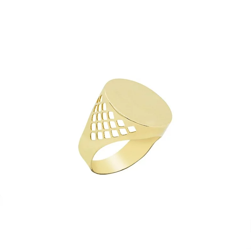 Achetez le bijoux CHEVALIERE ROUND - PLAIN - OR 18K chez Dreamgold Paris