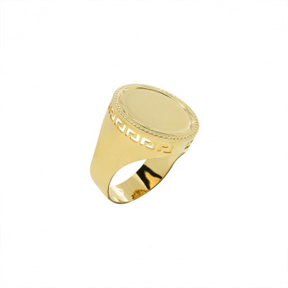 Achetez le bijoux CHEVALIERE ROUND - SHIELD - OR 18K chez Dreamgold Paris