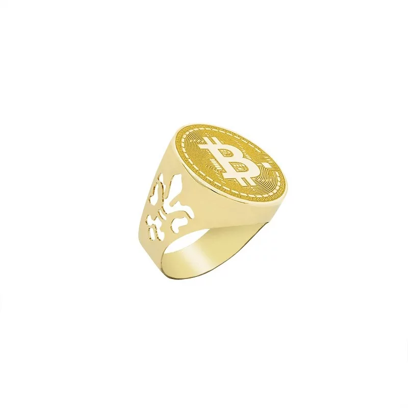 Achetez le bijoux CHEVALIERE ROUND - BITCOIN - OR 18K chez Dreamgold Paris