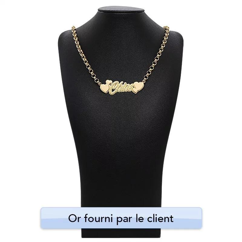 Achetez le bijoux Collier Prénom Diamant - Or 18K chez Dreamgold Paris