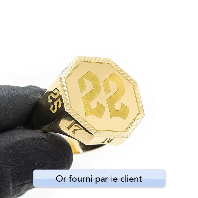 Achetez le bijoux Bague Hexagonale 22 - Or 18K chez Dreamgold Paris