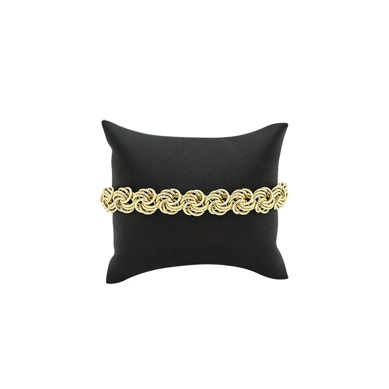 Achetez le bijoux BRACELET MAILLE MACARON SABLEE - 10mm - OR 18K chez Dreamgold Paris