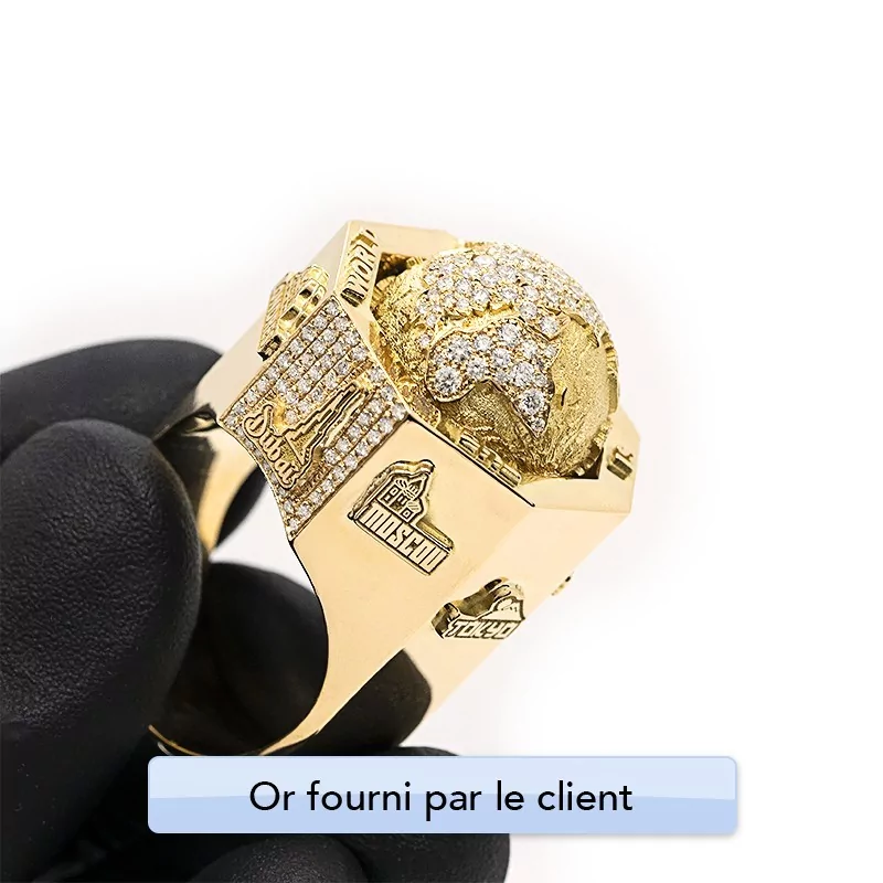 Achetez le bijoux Chevalière World - Or 18K chez Dreamgold Paris