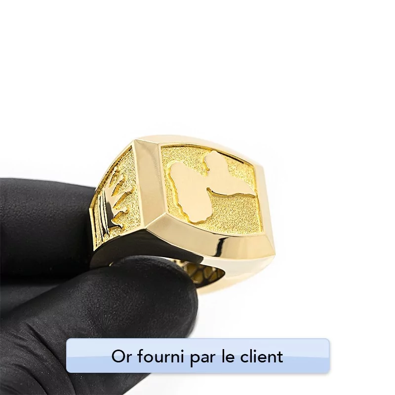 Achetez le bijoux Chevalière Guadeloupe - Or 18K chez Dreamgold Paris