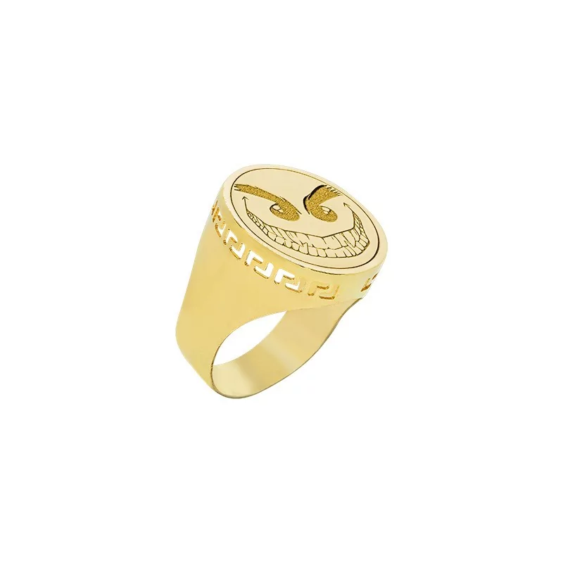 Achetez le bijoux CHEVALIERE ROUND - SMILEY - OR 18K chez Dreamgold Paris