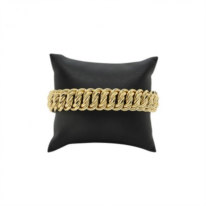 Achetez le bijoux BRACELET MAILLE AMERICAINE - 15mm - OR 18K chez Dreamgold Paris