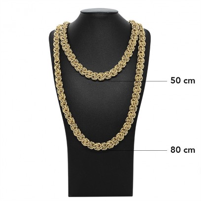 Achetez le bijoux MAILLE MACARON SABLEE - 12mm - OR 18K chez Dreamgold Paris