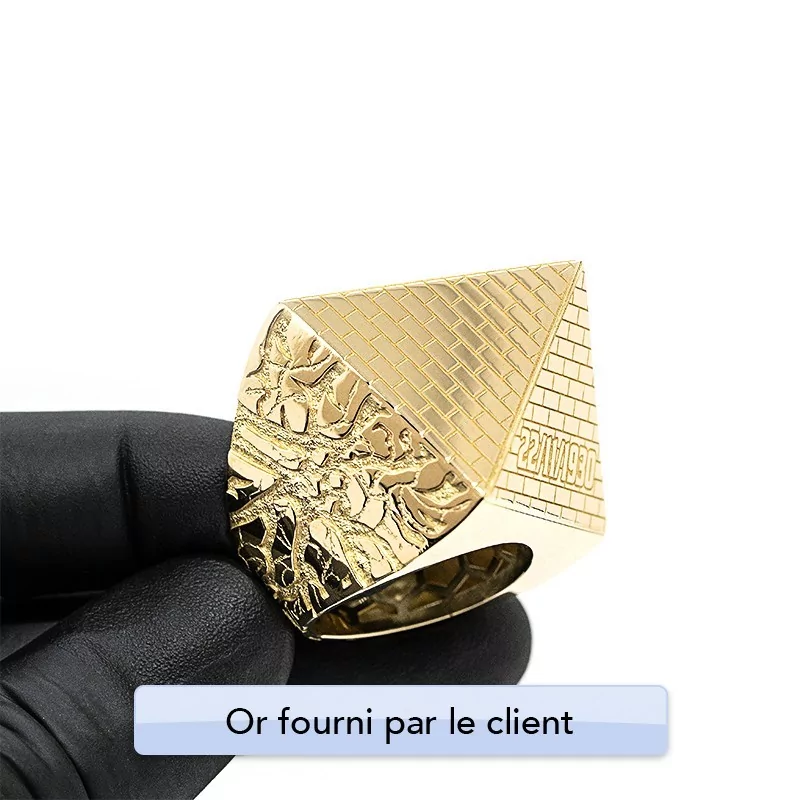 Achetez le bijoux Bague Pyramide XL - Or 18K chez Dreamgold Paris