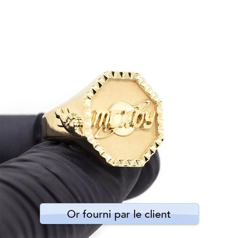 Achetez le bijoux Chevalière Saturn - Or 18K chez Dreamgold Paris