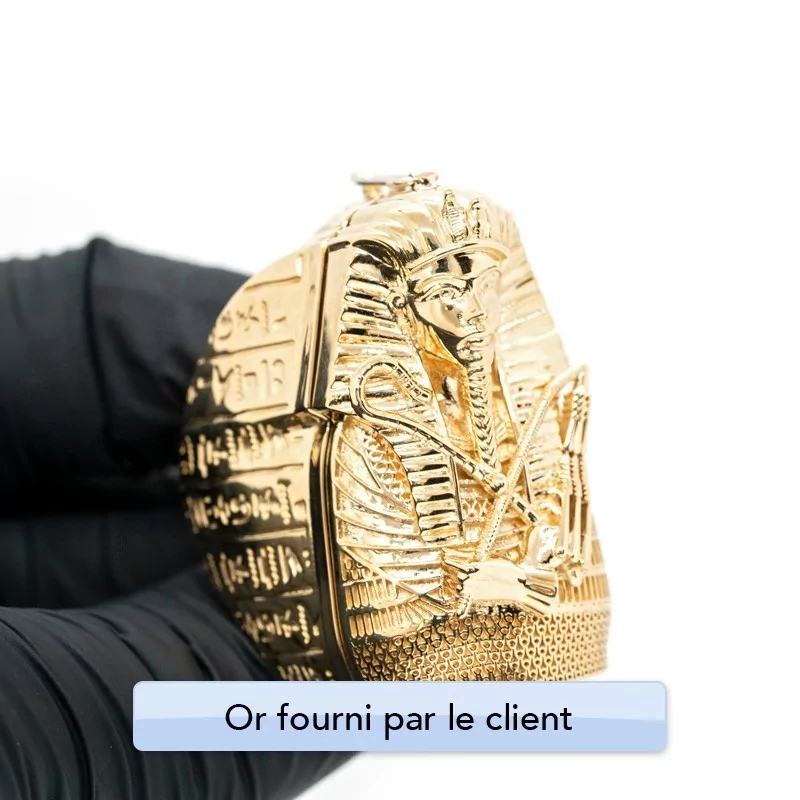 Achetez le bijoux Chevalière Sarcophage - Or 18K chez Dreamgold Paris