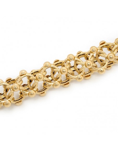 Collier UnoAerre Vintage Années 60 En Or 18K Maille Snake Avec Citrine - Longueur 42,5 Cm - Occasion
