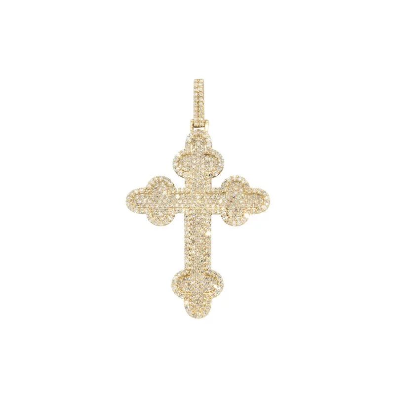 Achetez le bijoux Budded Cross Pendant - Diamond - Or 10k - Limited edition chez Dreamgold Paris
