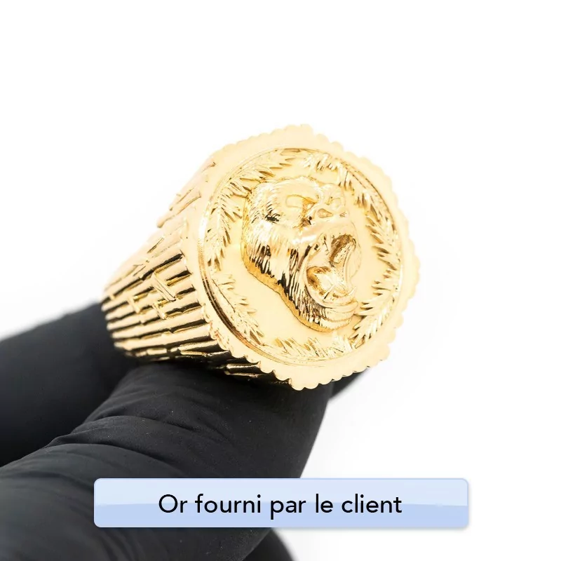 Achetez le bijoux Chevalière Gorilla - Or 18K chez Dreamgold Paris