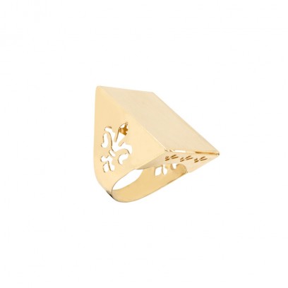Achetez le bijoux CHEVALIERE RECTANGLE PURE - LYS- OR 18K chez Dreamgold Paris