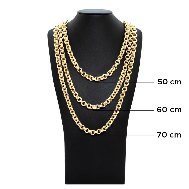 Achetez le bijoux MAILLE DOUBLE FORCAT SABLÉE - 8mm - OR 18K chez Dreamgold Paris