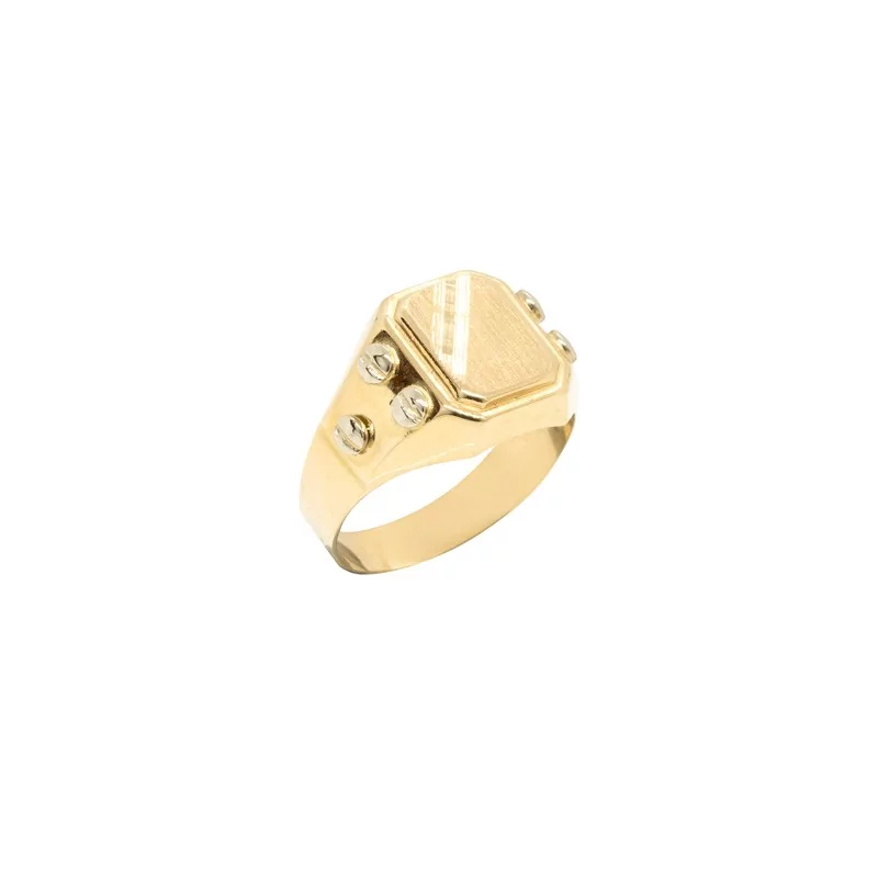 Achetez le bijoux CHEVALIERE EARL SMALL - SCREW - OR 18K chez Dreamgold Paris