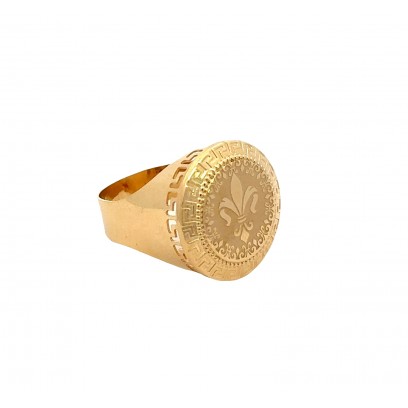 Achetez le bijoux CHEVALIERE ROUND MEDUSA - Royale - OR 18K chez Dreamgold Paris