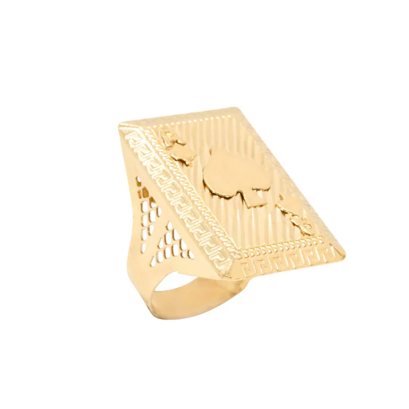 Achetez le bijoux CHEVALIERE BIG MEDUSA - Ace of Spade - OR 18K chez Dreamgold Paris