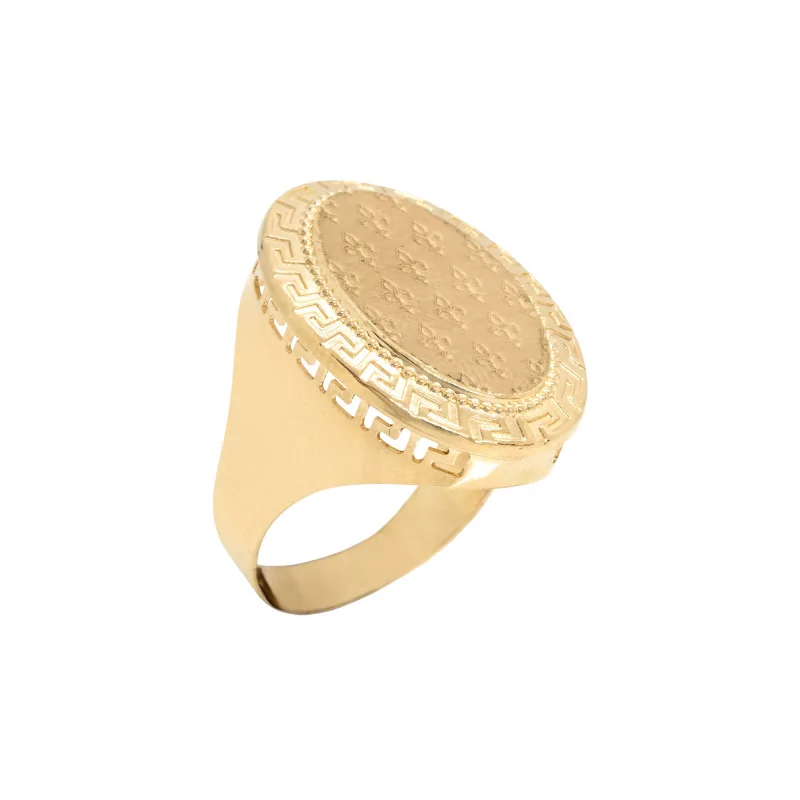 Achetez le bijoux CHEVALIERE Ovale Medusa - LYS - OR 18K chez Dreamgold Paris