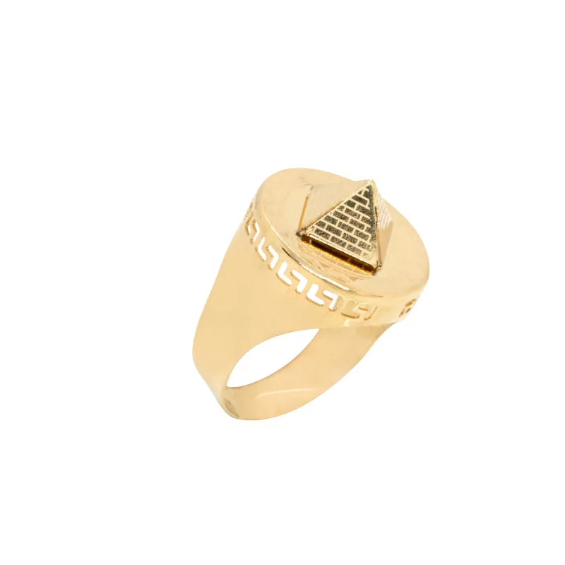 Achetez le bijoux CHEVALIERE ROUND - Pyramide - OR 18K chez Dreamgold Paris